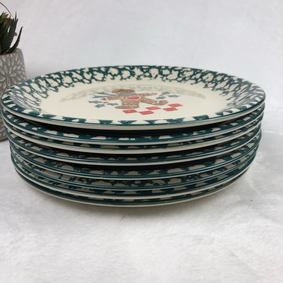 VTG Tienshan Folk Craft Ginger Bread Dinner Plates - Picture 2 of 5